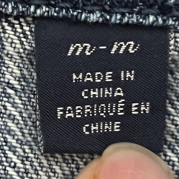 American Eagle Medium Rugged Distressed Blue Denim Cropped Jean Jacket - Picture 7 of 11